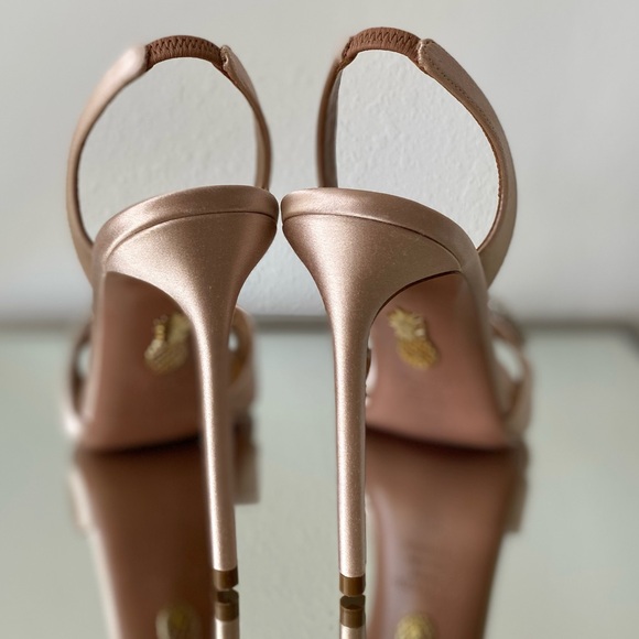 New AQUAZZURA Very Bow Tie embellished satin sandals 40.5 $1,195 - Picture 11 of 16